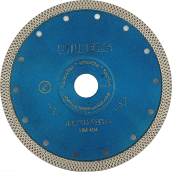 Диск алмазный отрезной 180*22,23 Hilberg Турбо ультратонкий х-тип HM404